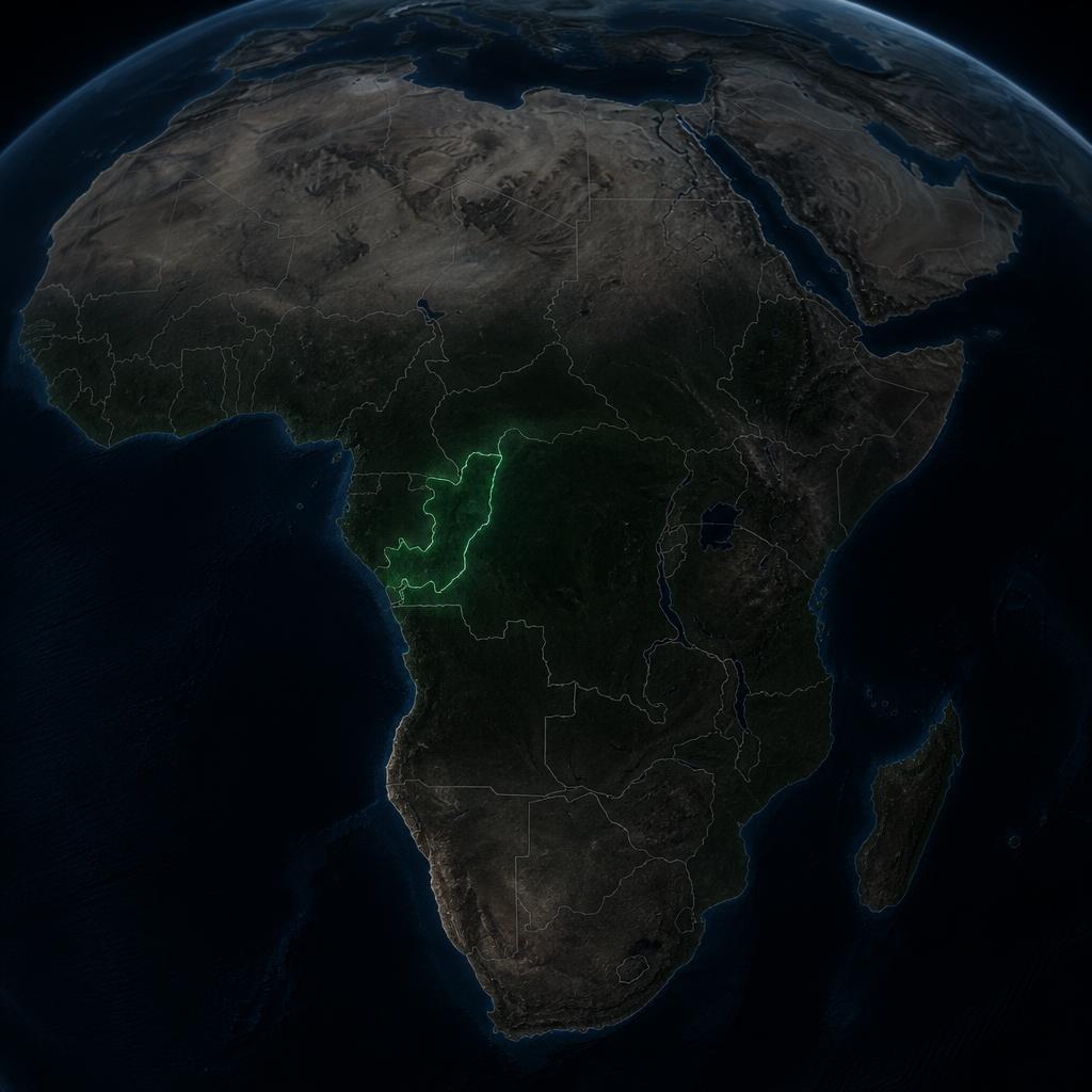 Africa — Republic of Congo highlighted